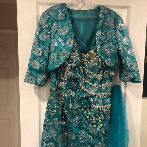 MNM couture detailed evening dress